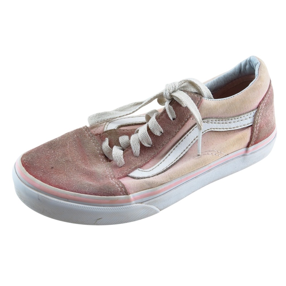 Vans Girls' Casual Shoes Size 3 Pink Synthetic Low Top Skate Style Sneaker
